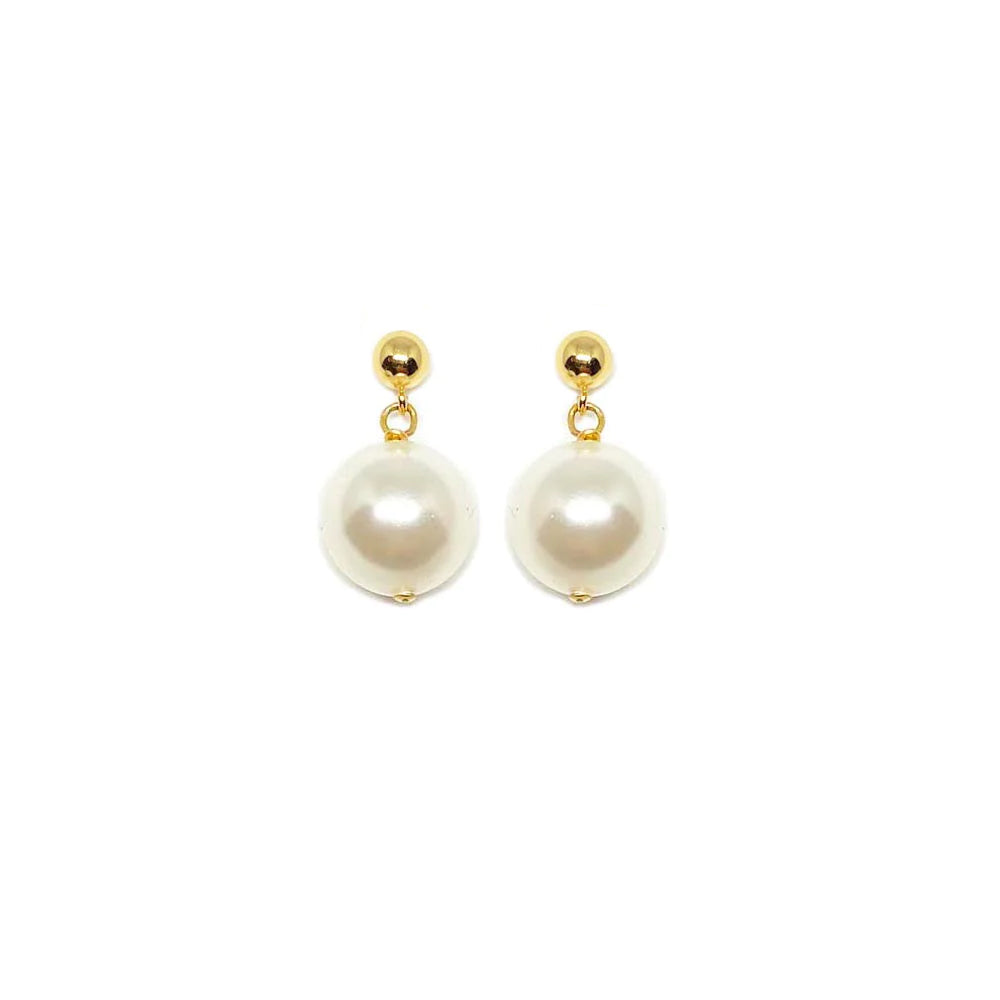 14k pearl drop earrings