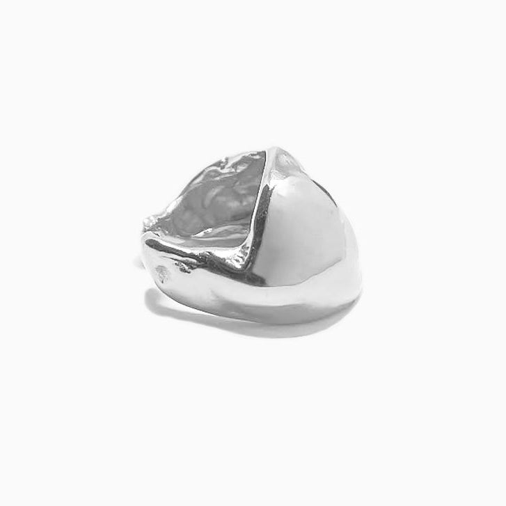 Silver bold ring. Unique bubble ring. Desideri design