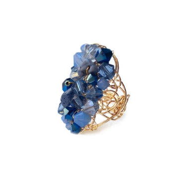 coral blue ring