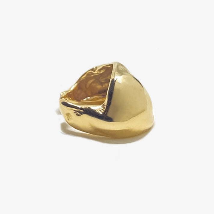 Organic shaped gold ring. Molten ring