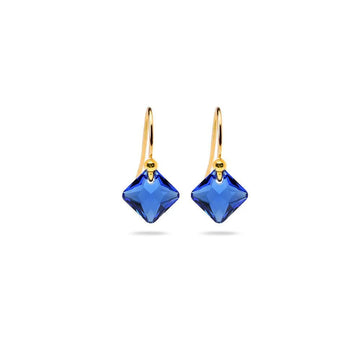 small sapphire crystals dangling earrings