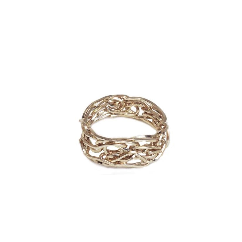 entwine silver band ring