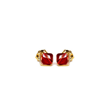 Ruby red 14k crystals studs earrings. Desideri design fine jewelry.