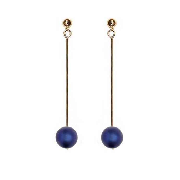 lapis blue bar earrings