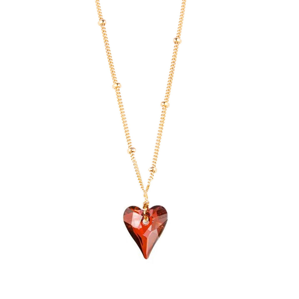 red heart pendant in 1k gold
